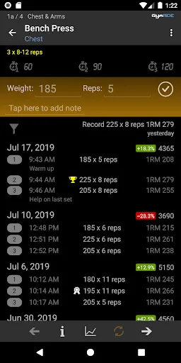 Capturas de tela do GymACE Pro: Workout Tracker