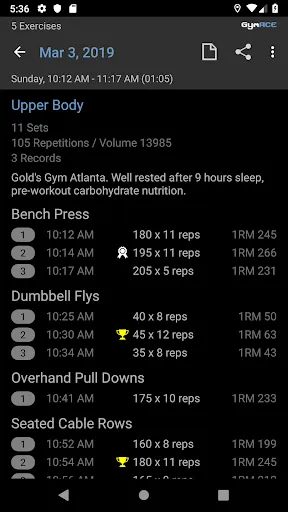 Capturas de tela do GymACE Pro: Workout Tracker