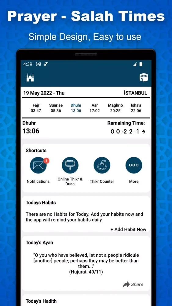 Prayer Times - Salah Assistant Screenshots