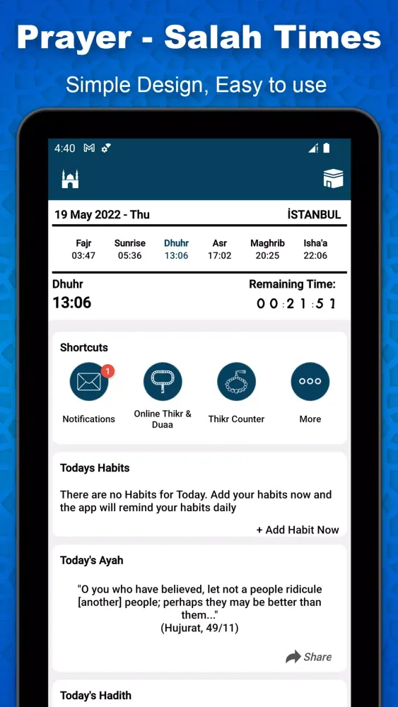 Prayer Times - Salah Assistant Screenshots