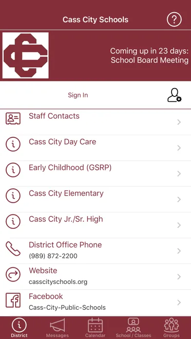 Ảnh chụp màn hình của Cass City Schools