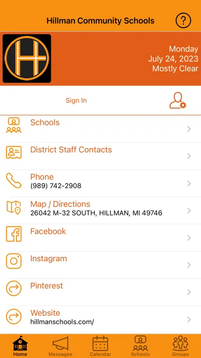 Capturas de pantalla de Hillman Community Schools