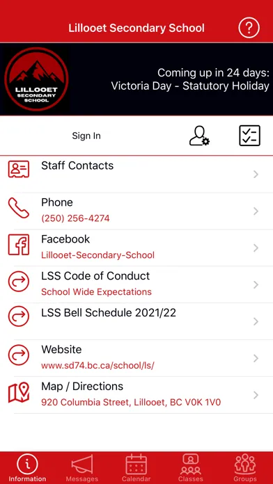 Zrzuty ekranu Lillooet Secondary School