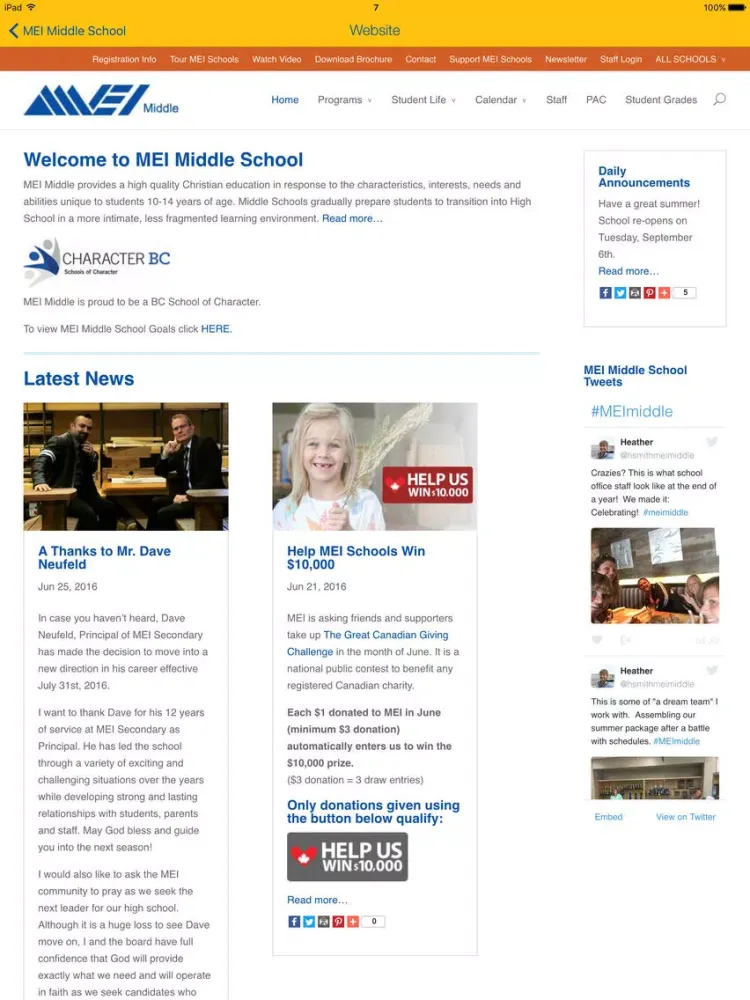 Скриншоты MEI Schools iPad 
