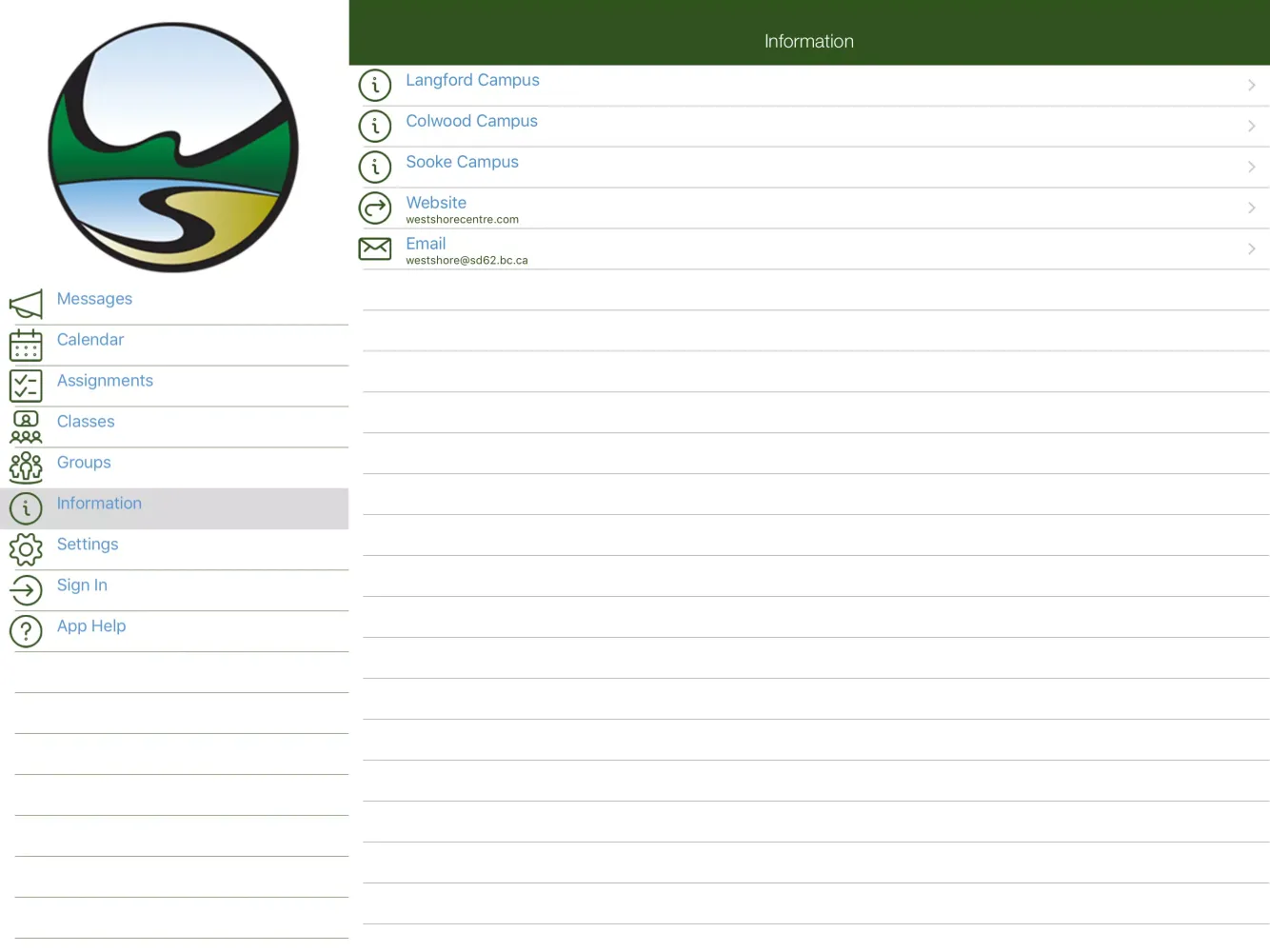 My WestShore Screenshots