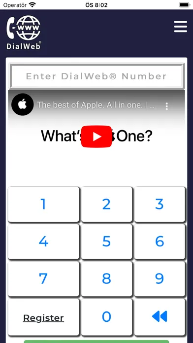 Zrzuty ekranu DialWeb Number