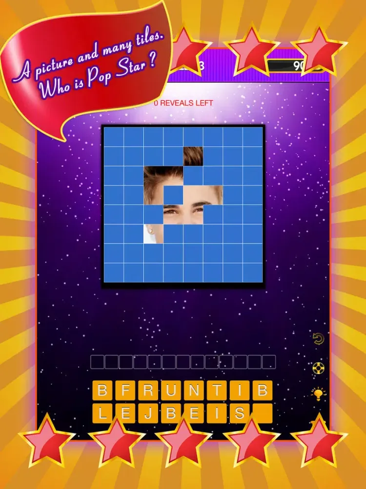 Top Pop Star Quiz - Reveal the Picture and Guess Who is the Famous Music Celebrity iPad 应用截图