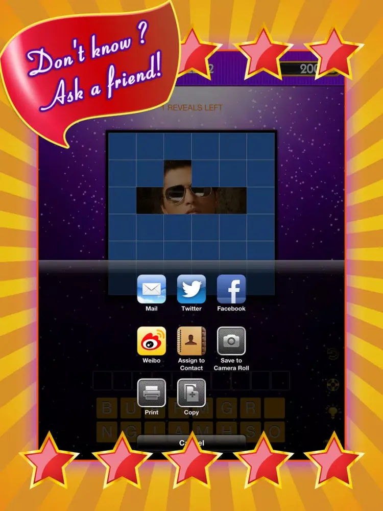 Top Pop Star Quiz - Reveal the Picture and Guess Who is the Famous Music Celebrity iPad 应用截图