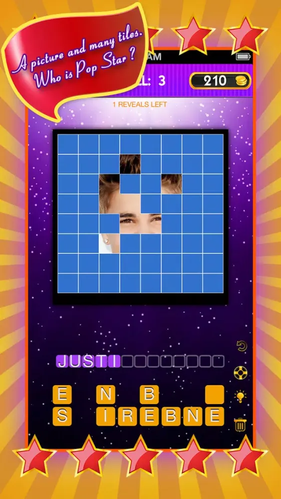 Top Pop Star Quiz - Reveal the Picture and Guess Who is the Famous Music Celebrity应用截图