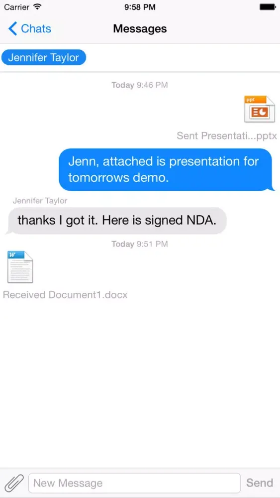 Capturas de tela do Chat+ secure messaging and collaboration