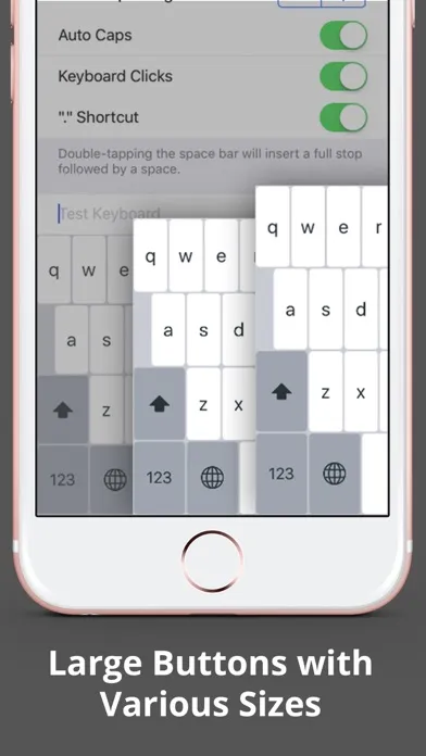 Larger Keyboard – Type Faster w Bigger XL Keys Screenshots