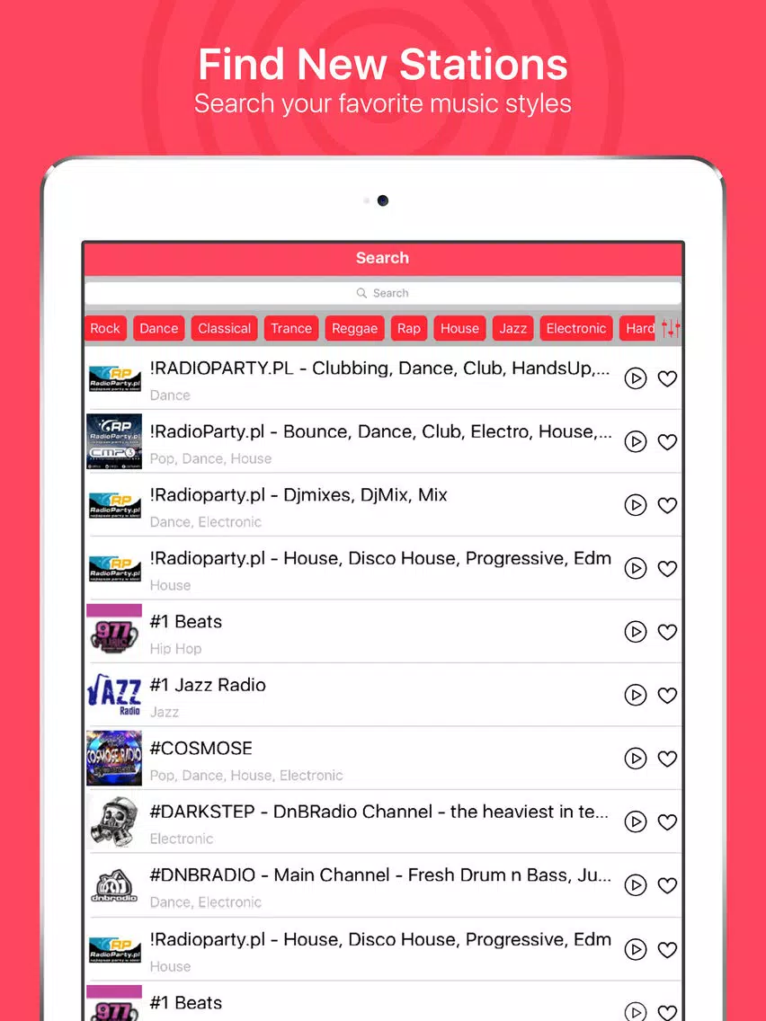 Radio Live - #1 Streaming USA iPad  Ekran Görüntüleri