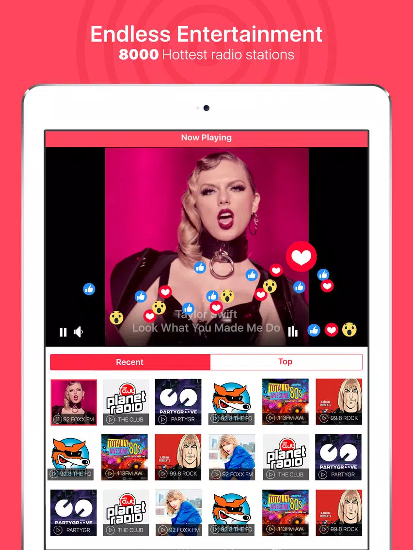 Radio Live PRO - Streaming USA iPad 应用截图