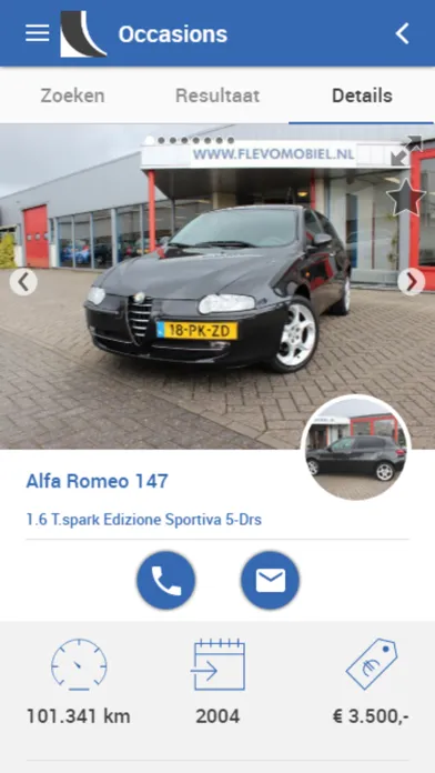 Tangkapan skrin FLEVO Mobiel