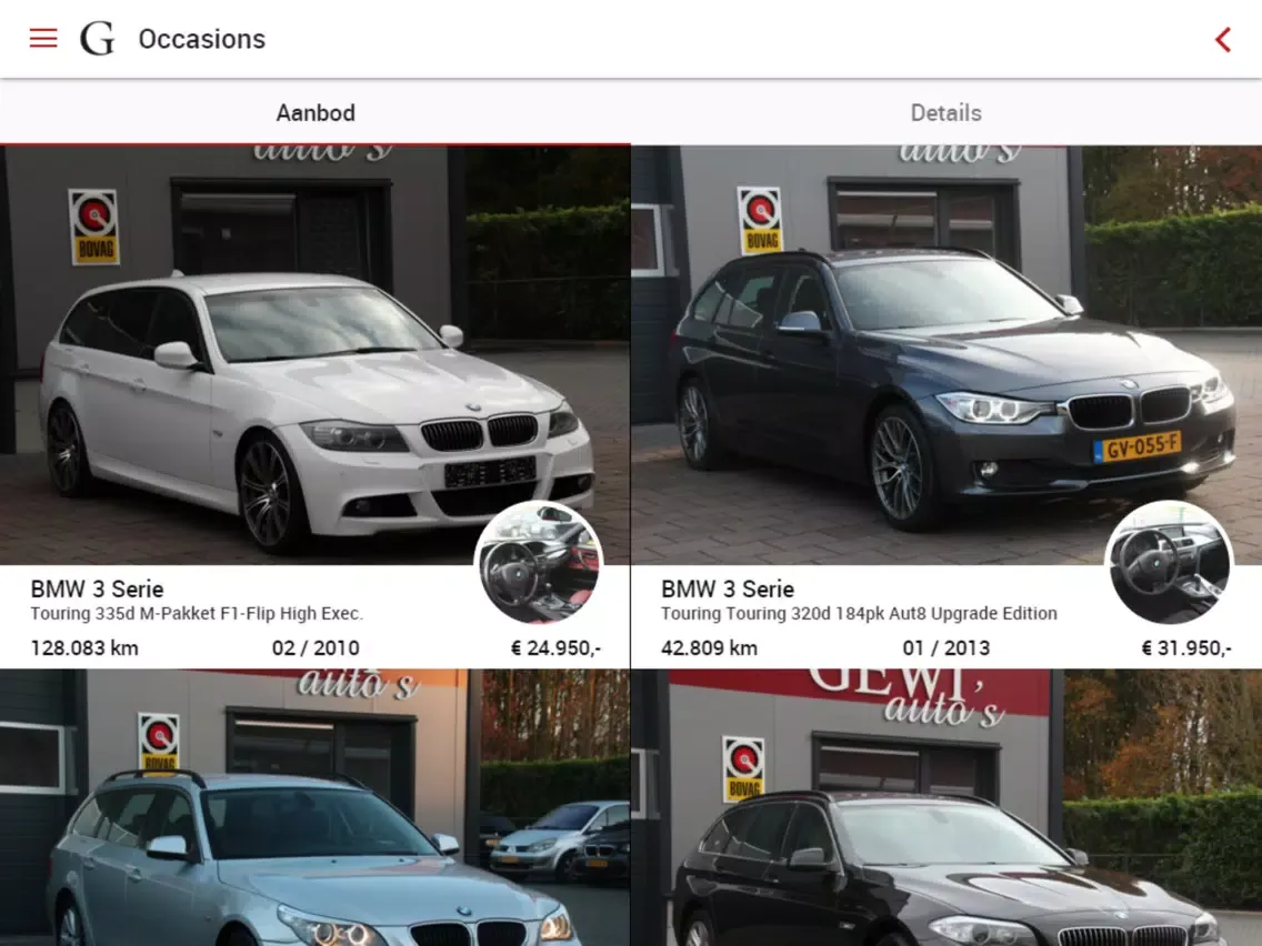 Zrzuty ekranu Gewi Auto's iPad 