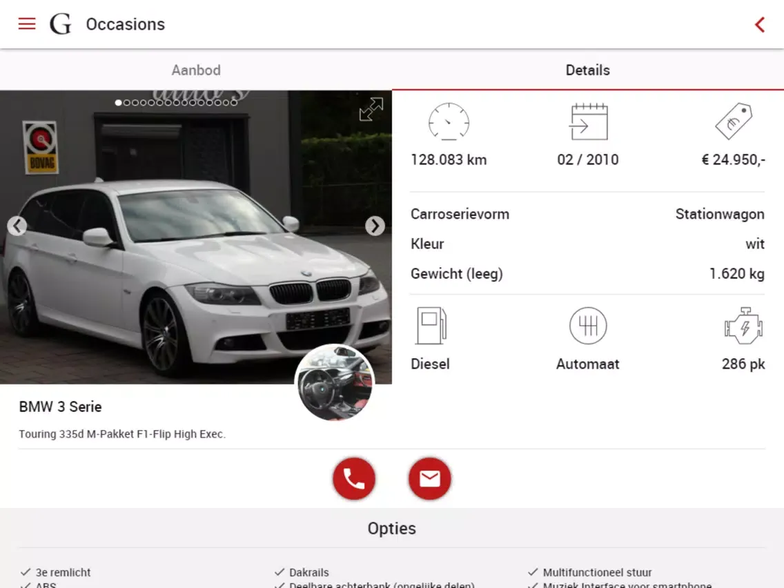 Zrzuty ekranu Gewi Auto's iPad 