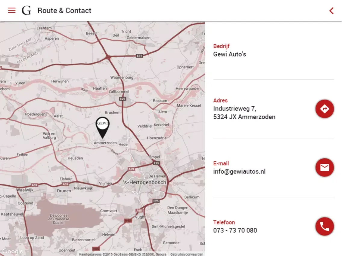 Zrzuty ekranu Gewi Auto's iPad 