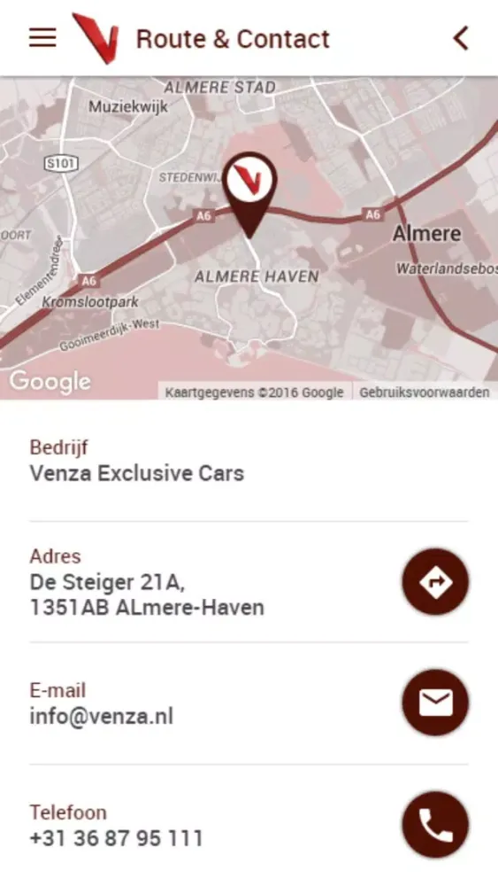 Tangkapan layar Venza