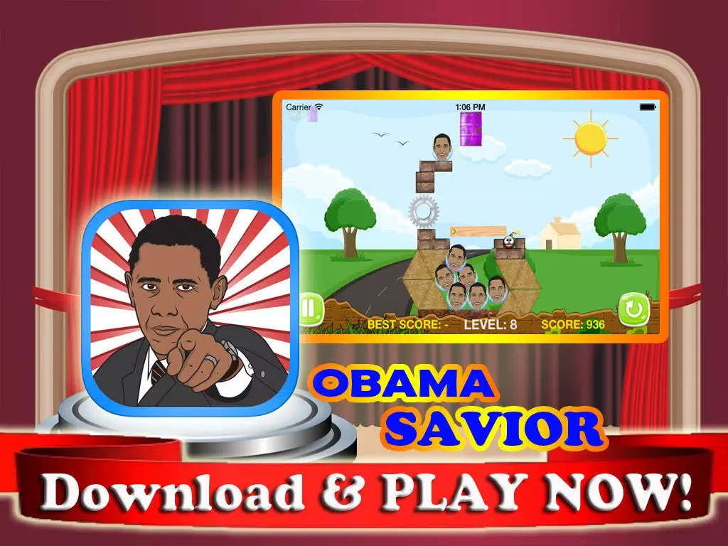 Screenshot di Obama Savior - Protect The President During Speech iPad 