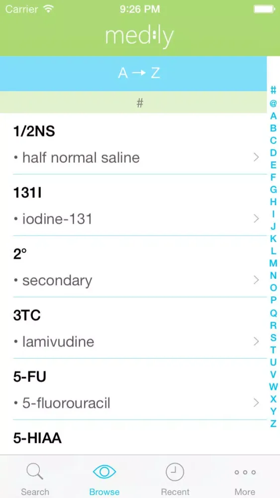 Zrzuty ekranu Medly - Medical Abbreviation, Terminology, and Prescription Reference