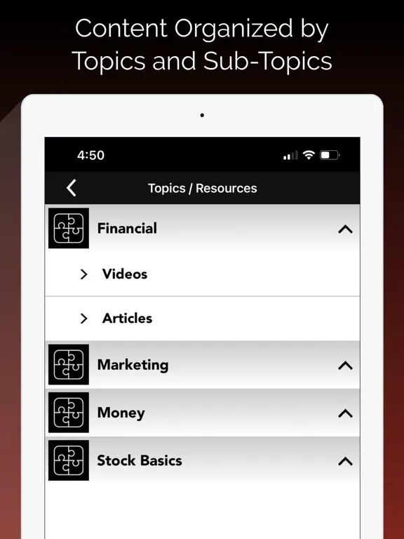Investor Schooling iPad  Screenshots