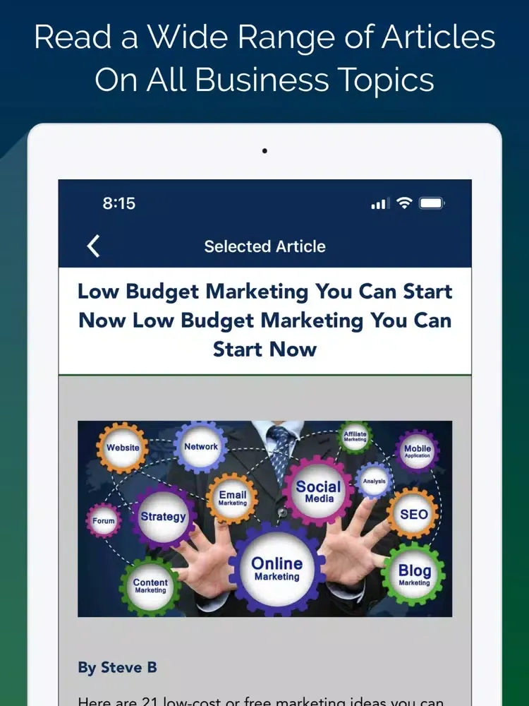 Smart Business By Steve Black iPad  سکرین شاٹس