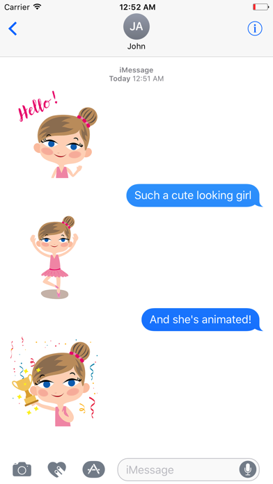 Zrzuty ekranu Animated Ballet GIRL Stickers