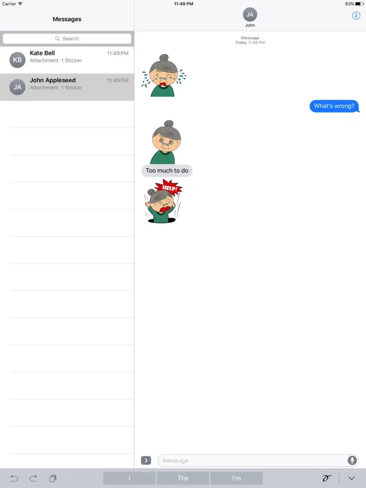 صور Animated ANGRy Old LADy Stickers iPad 