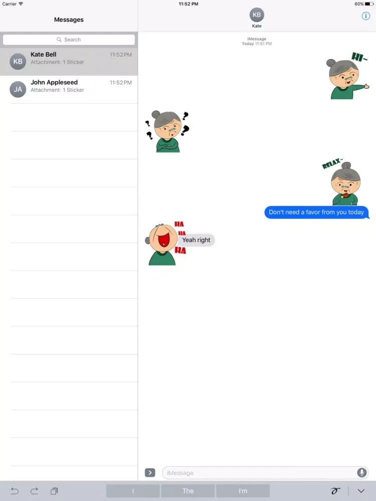 صور Animated ANGRy Old LADy Stickers iPad 
