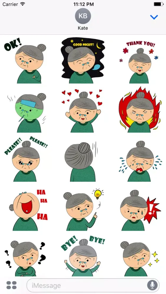 صور Animated ANGRy Old LADy Stickers