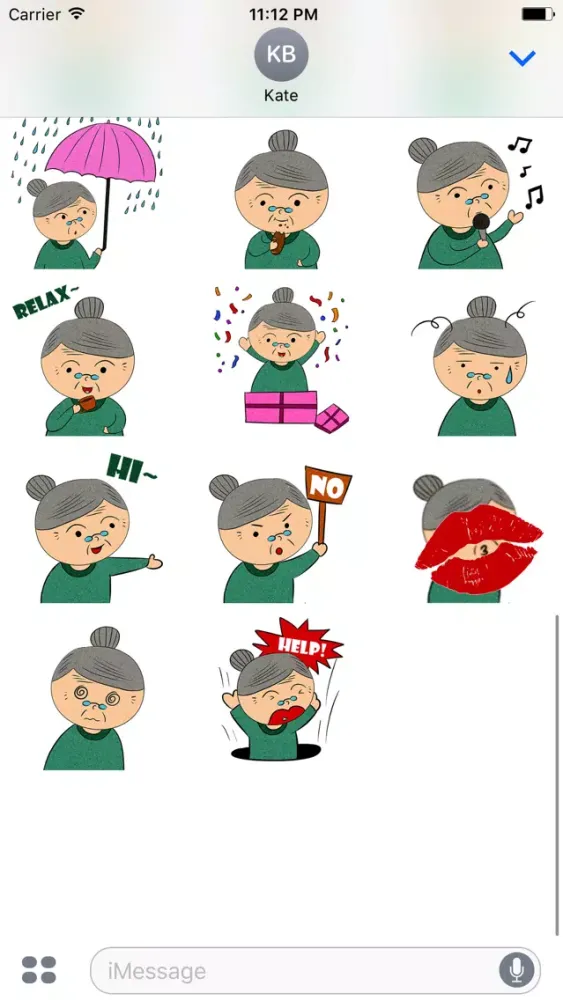صور Animated ANGRy Old LADy Stickers