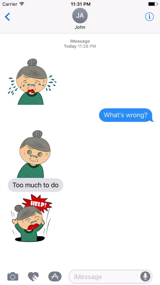 صور Animated ANGRy Old LADy Stickers