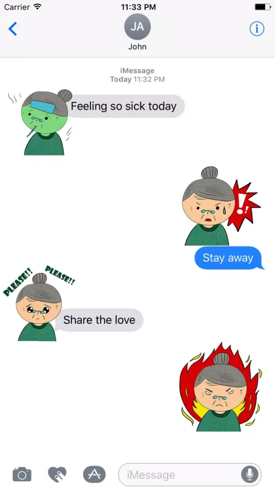 صور Animated ANGRy Old LADy Stickers
