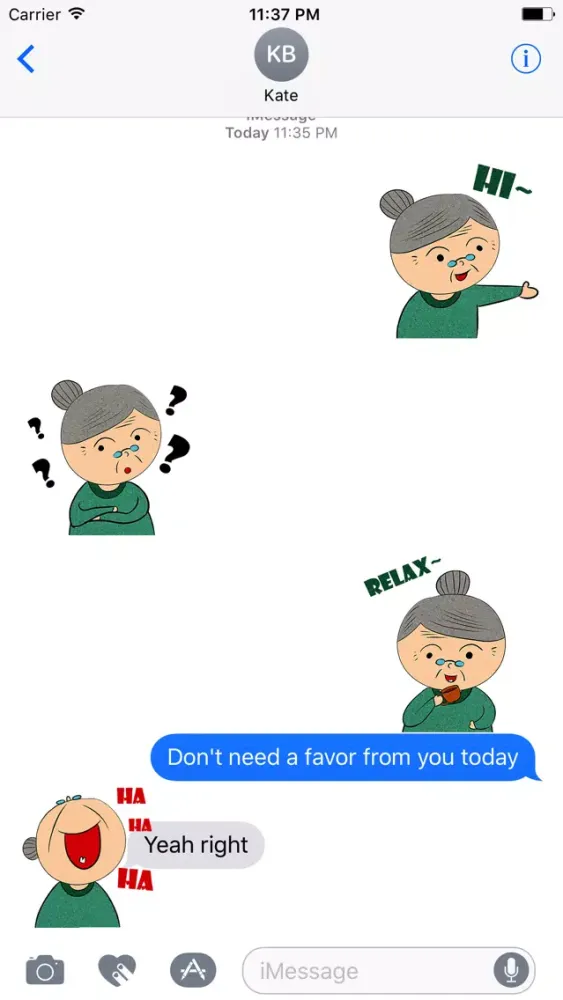 صور Animated ANGRy Old LADy Stickers