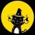 Animated Black Cat Witch Stickers Pack