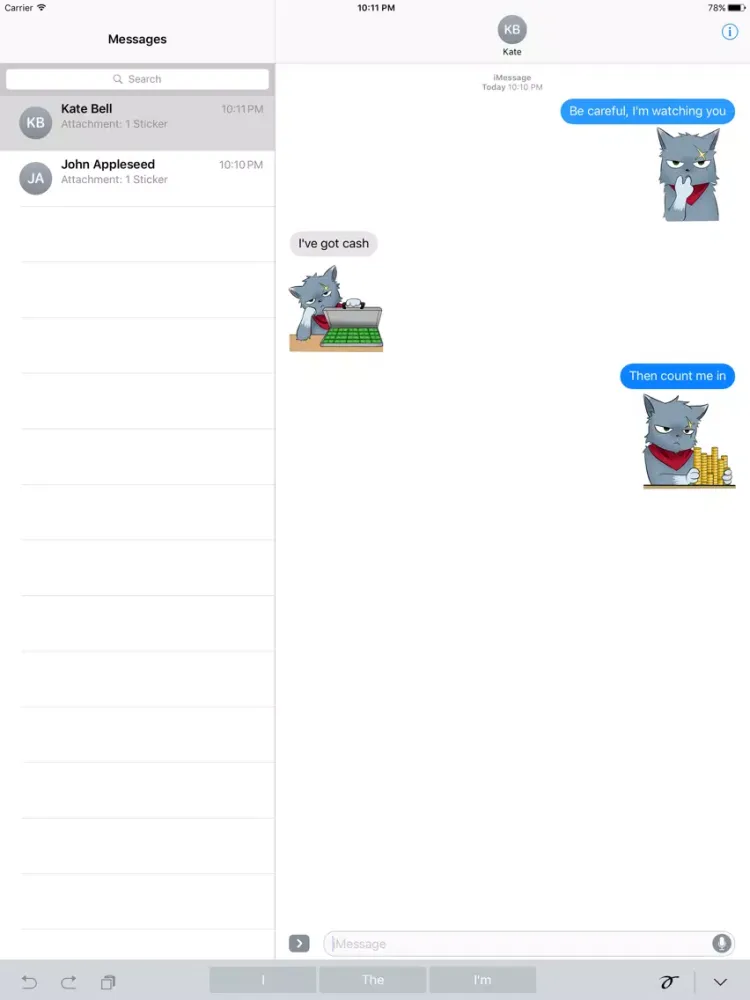 BOSS CAt Animated Stickers iPad  スクリーンショット
