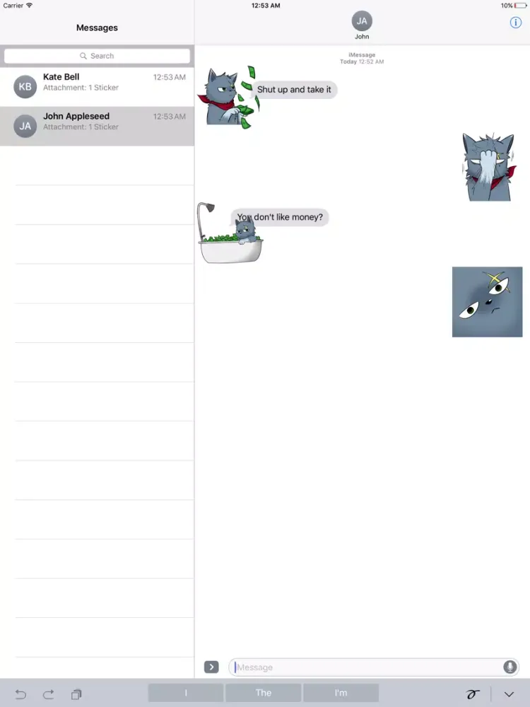 BOSS CAt Animated Stickers iPad  スクリーンショット
