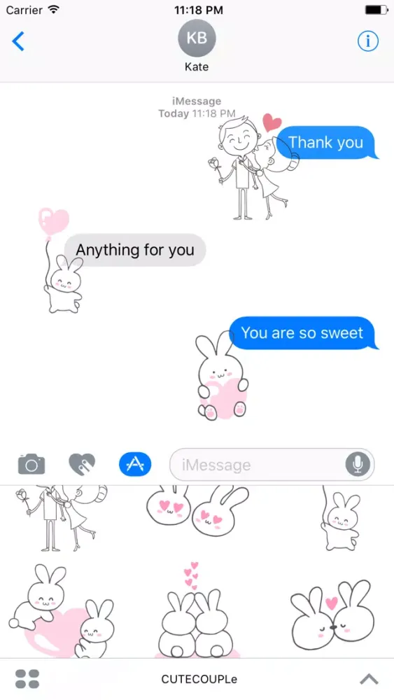 Cute Couple Stickers應用截圖