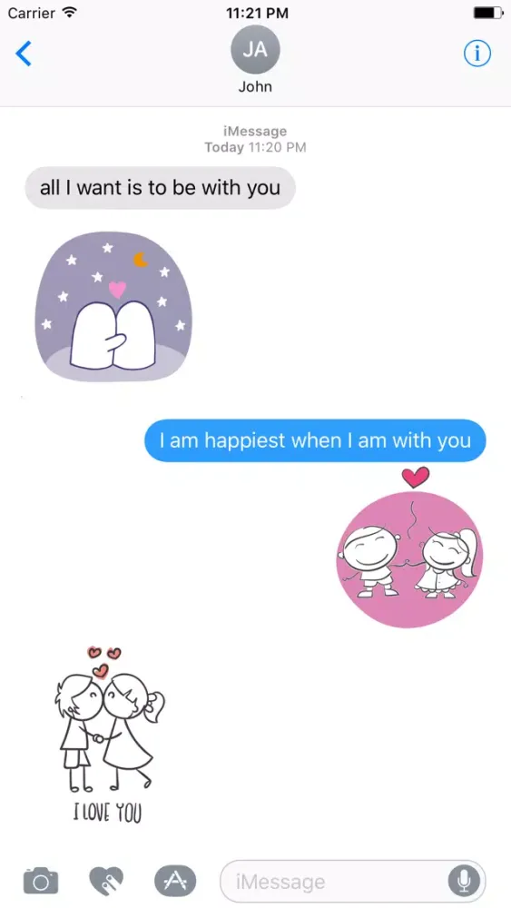 Cute Couple Stickers應用截圖