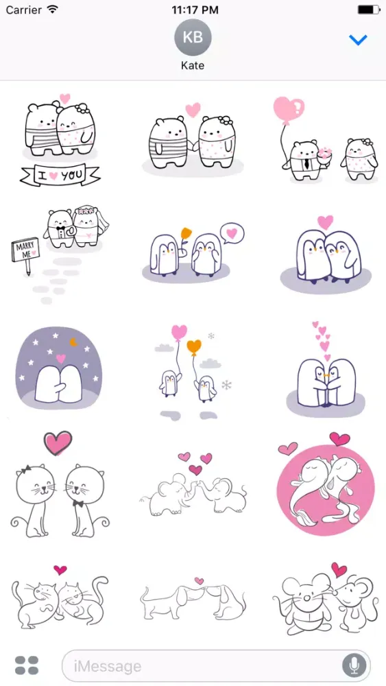 Cute Couple Stickers應用截圖