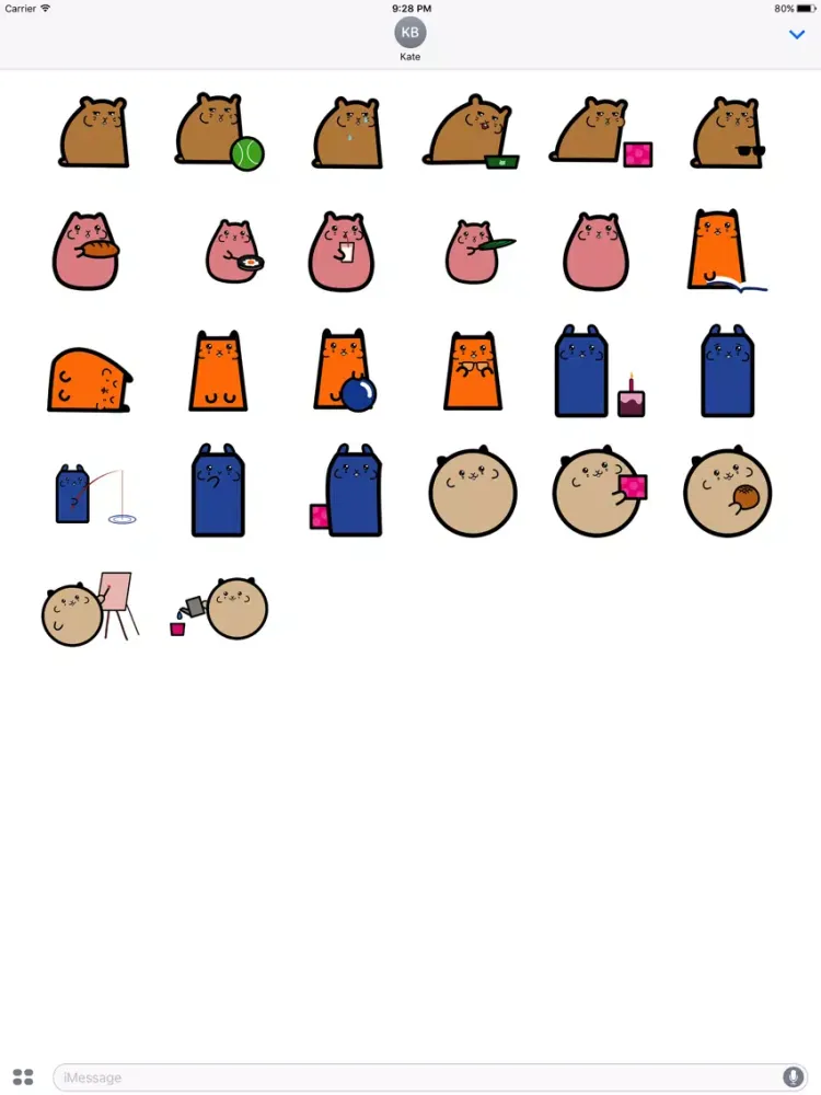 Animated CUTEsy HAMSTEr Sticker for iMessage iPad  스크린샷
