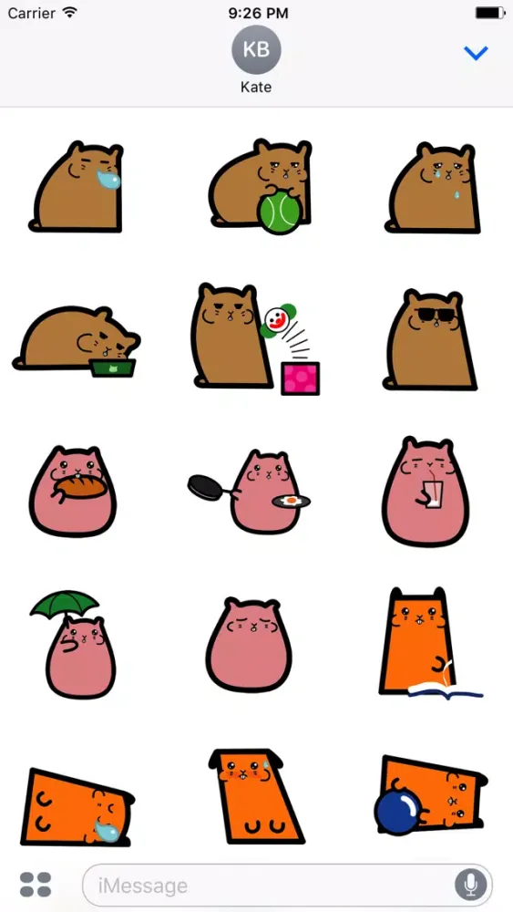 Animated CUTEsy HAMSTEr Sticker for iMessage 스크린샷