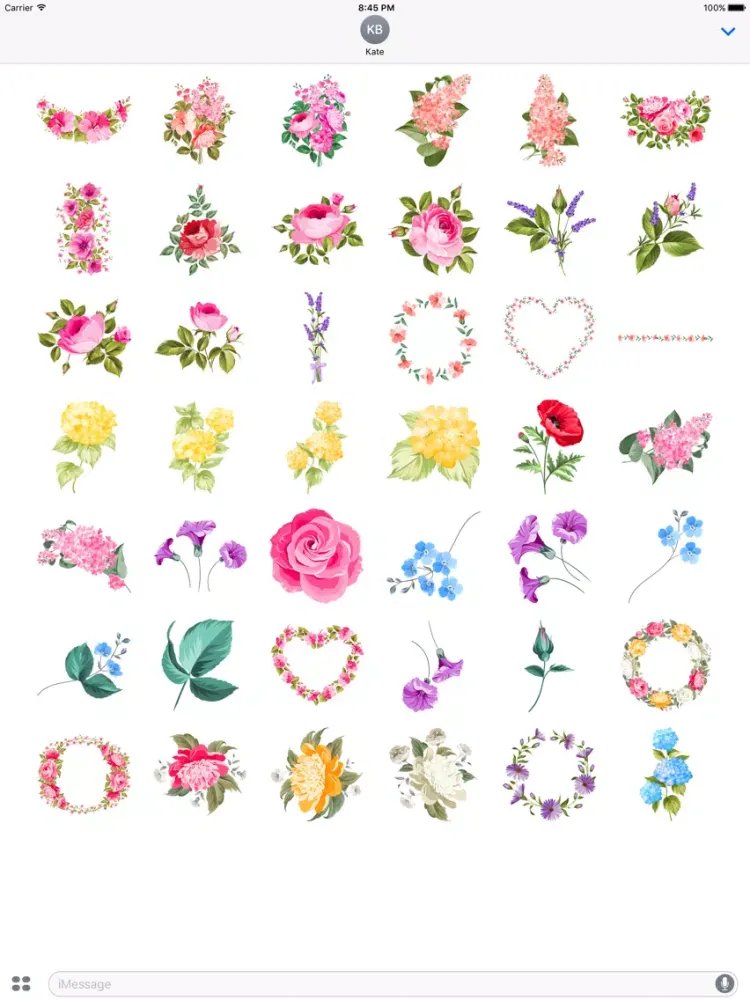 Spring Flowers Limited Edition Stickers iPad  Screenshots