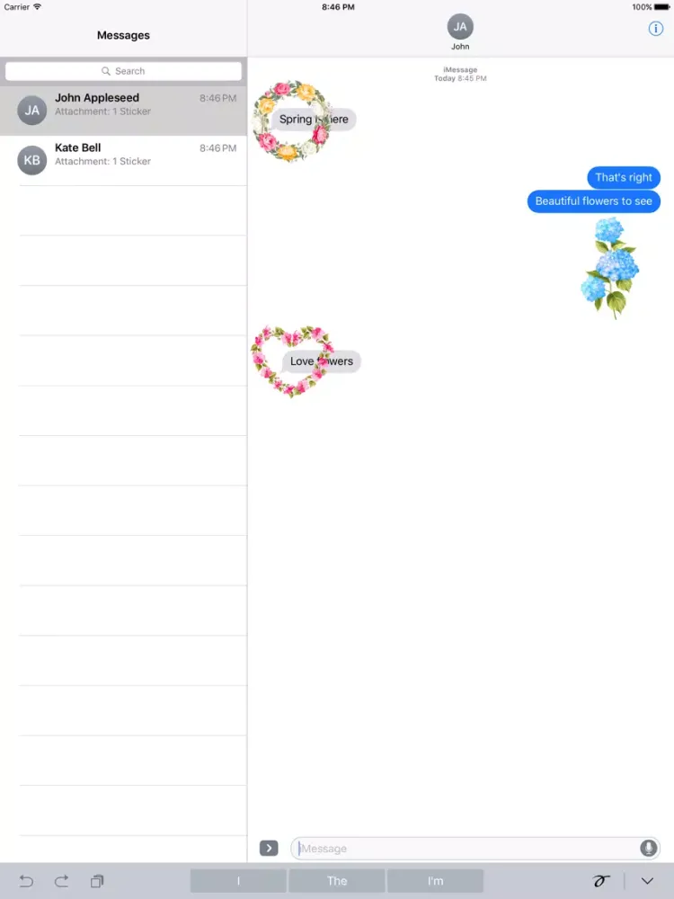 Spring Flowers Limited Edition Stickers iPad  Screenshots
