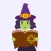 Animated Evil Green Witch Stickers Pack