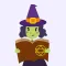 Animated Evil Green Witch Stickers Pack