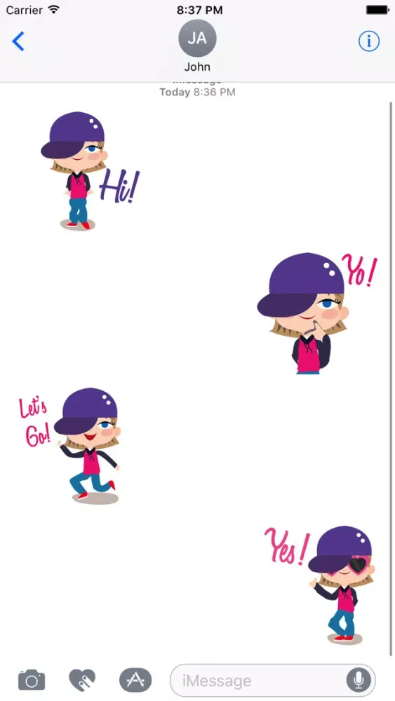 Capturas de pantalla de Animated Hip Hop GIRL Stickers for iMessage