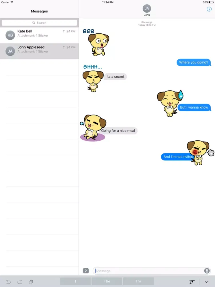 LABRADOr Stickers for iMessage iPad  स्क्रीनशॉट