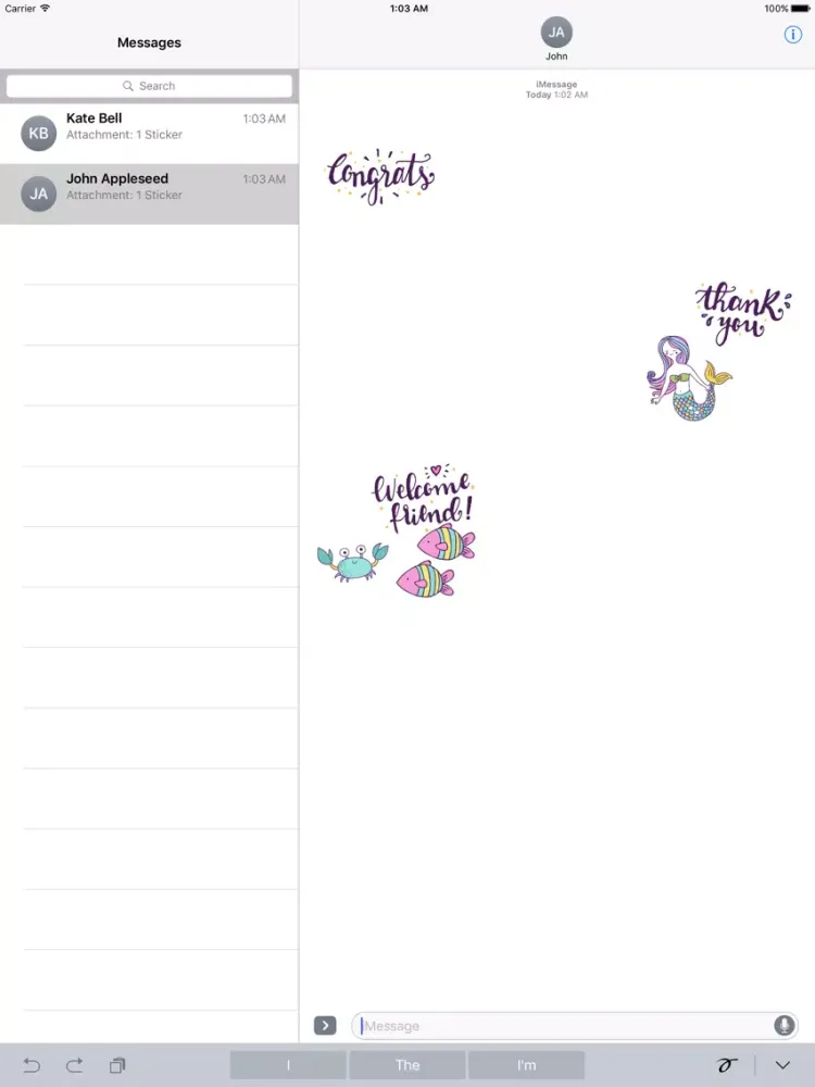 Скриншоты Beautiful Mermaids Under The Sea Stickers Pack iPad 