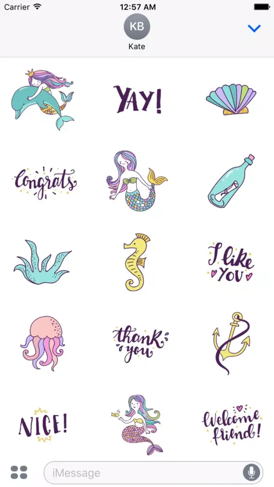 Скриншоты Beautiful Mermaids Under The Sea Stickers Pack